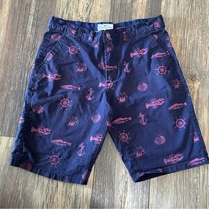 DITCH PLAINS Ricky Singh navy blue shorts men’s 36 stretch nautical